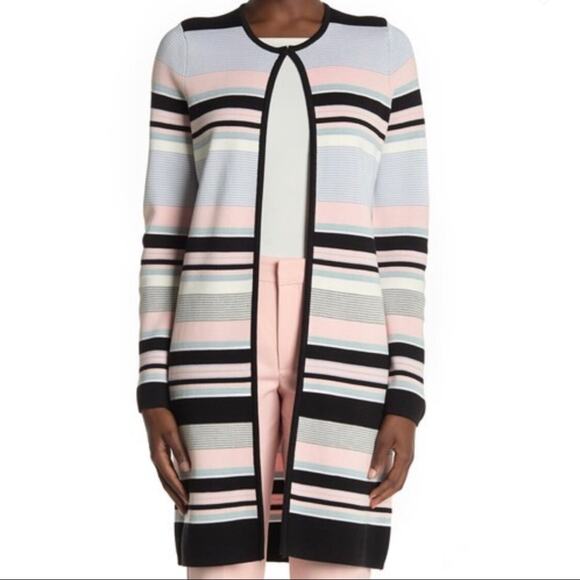 Calvin Klein Colorblock Striped Cardigan NEW - Picture 3 of 15